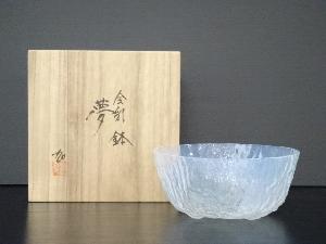 JAPANESE GLASS BOWL / KINSAI / ARTISAN WORK 
